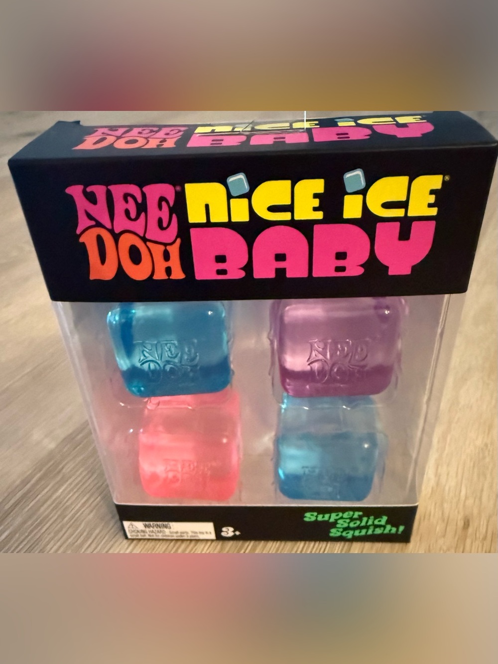 SCHYLLING NEEDOH NICE ICE BABY SOLID SQUISH MINI ICE CUBES BOX OF 4.TRENDING NIB